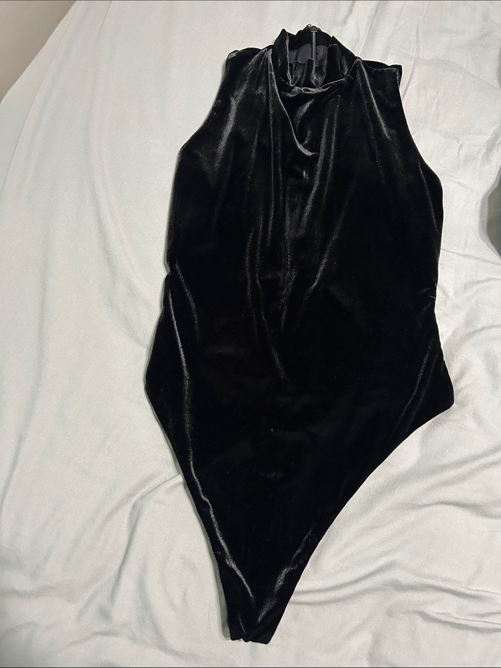 Black Velvet High-Neck body suit